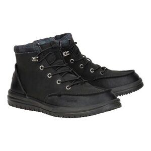 NEW Hey Dude Bradley Classic Leather Black Boot